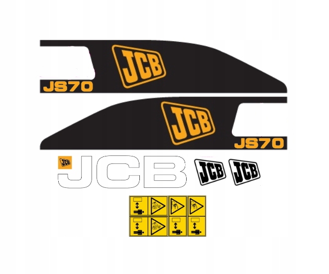 Samolepky obtisky, nálepky Jcb JS70