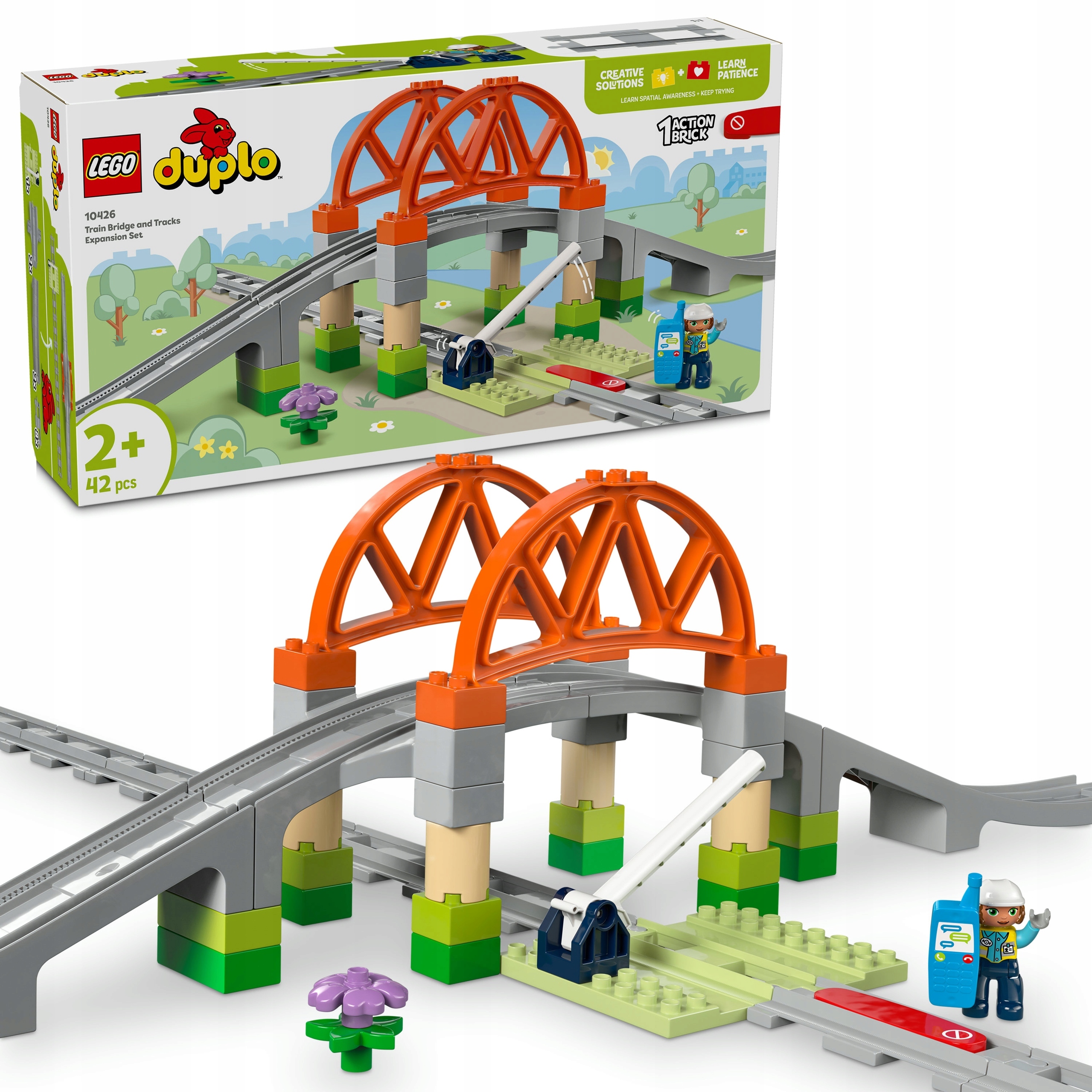 Lego Stavebnice pro děti Lego Duplo Town sada kostek most a železniční koleje