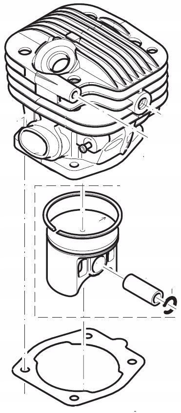 Nd Makita Dolmar Valec s piestom sada PS4600 (s, Sh), DCS4600 (s, Sh)