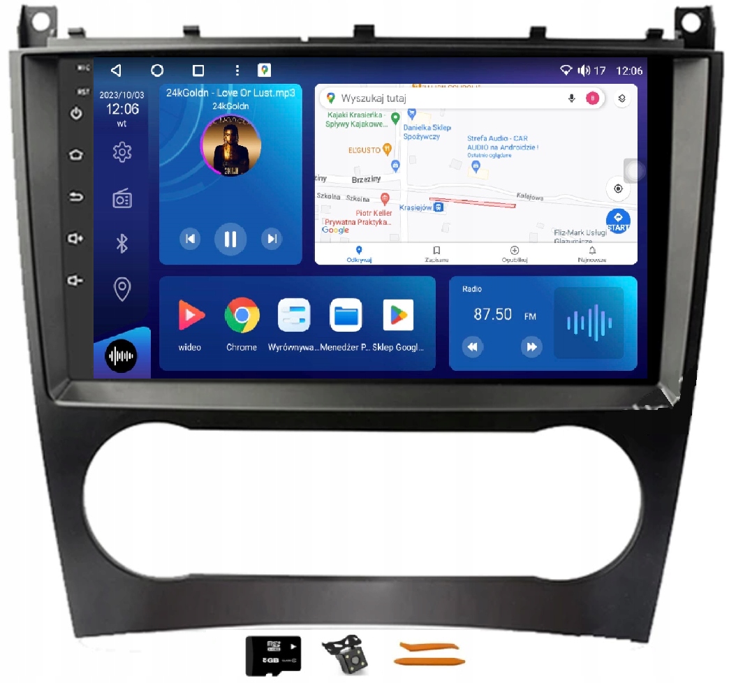 Rádio Android Navigácia Qled 2K Carplay Mercedes Clk C209 A209 W209 05-09