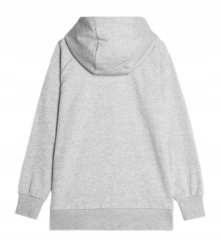 4F Bluza Dresowa Damska nierozpinana z kapturem luźna bawełniana szary L Rękaw długi rękaw