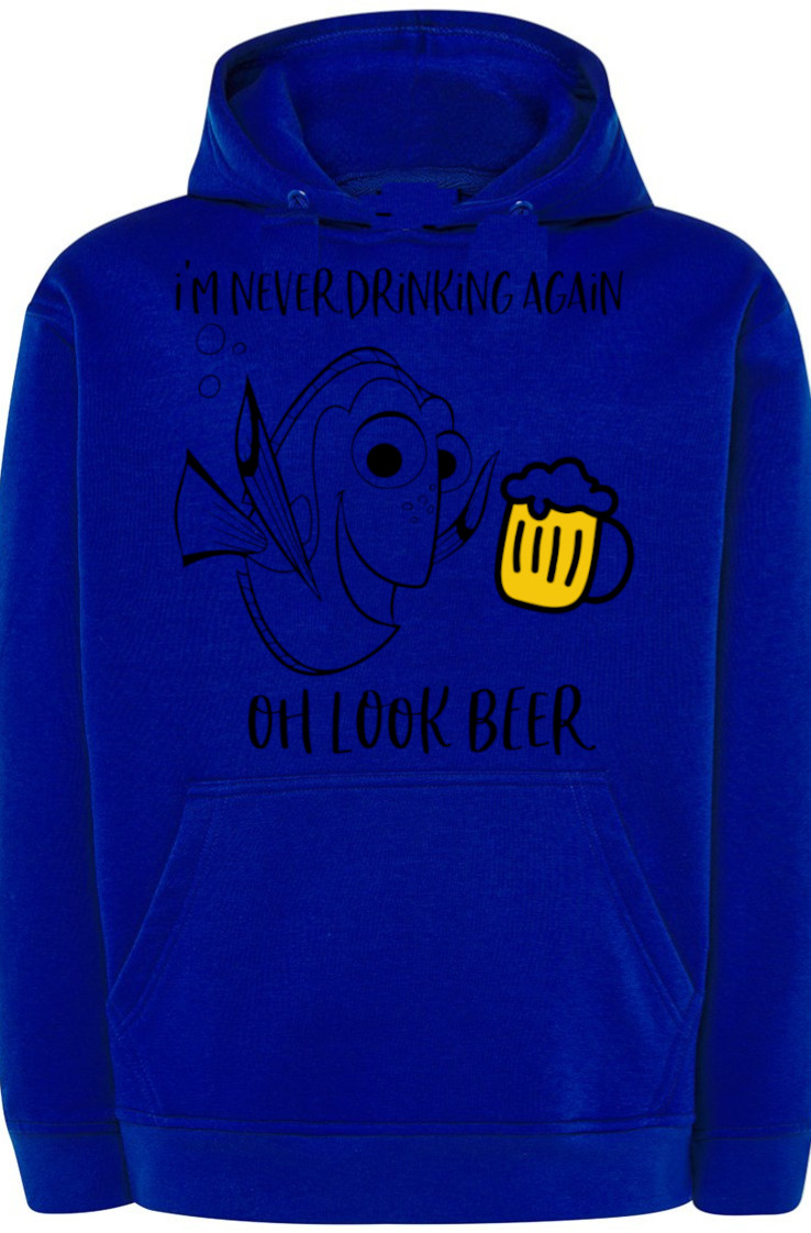 Už více nepije pivo Mikina S Kapucí vel. M