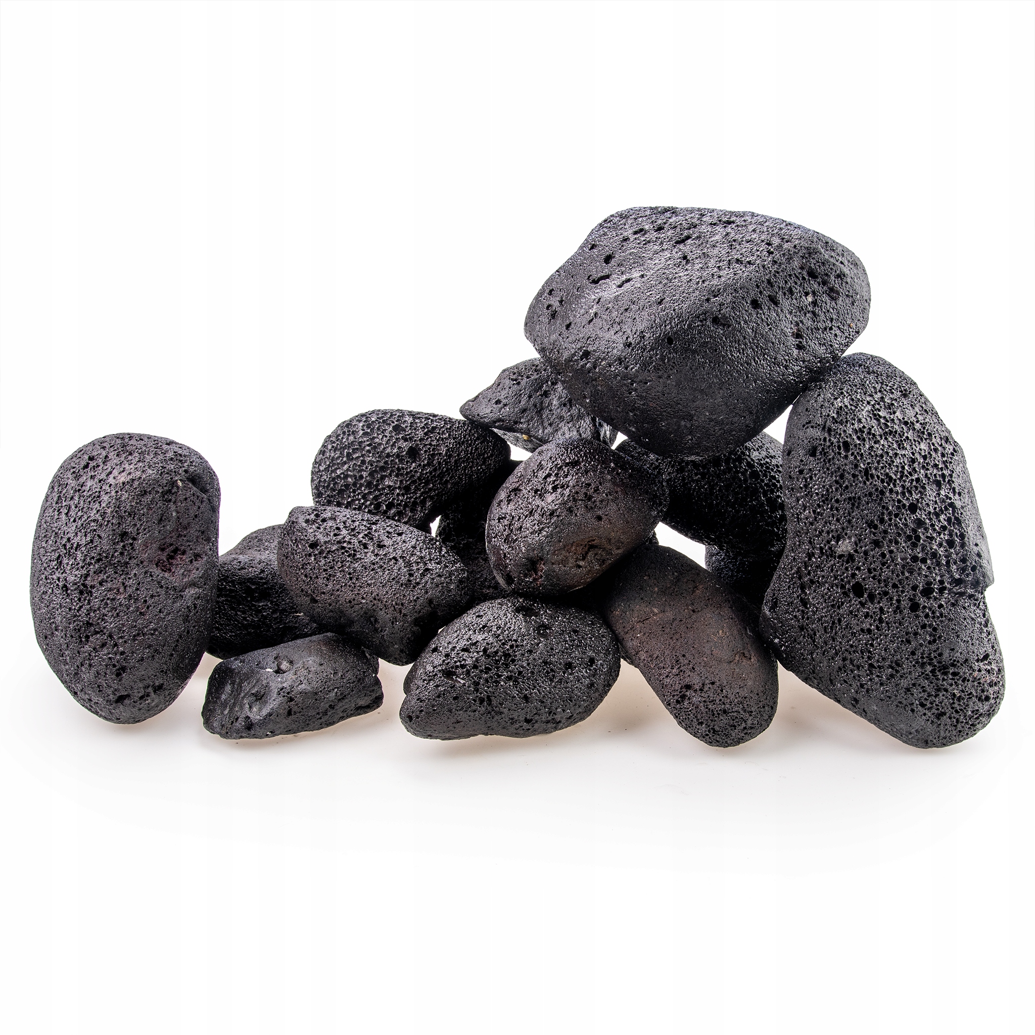 Oblázek do akvária Vulkanická láva černá 15 kg