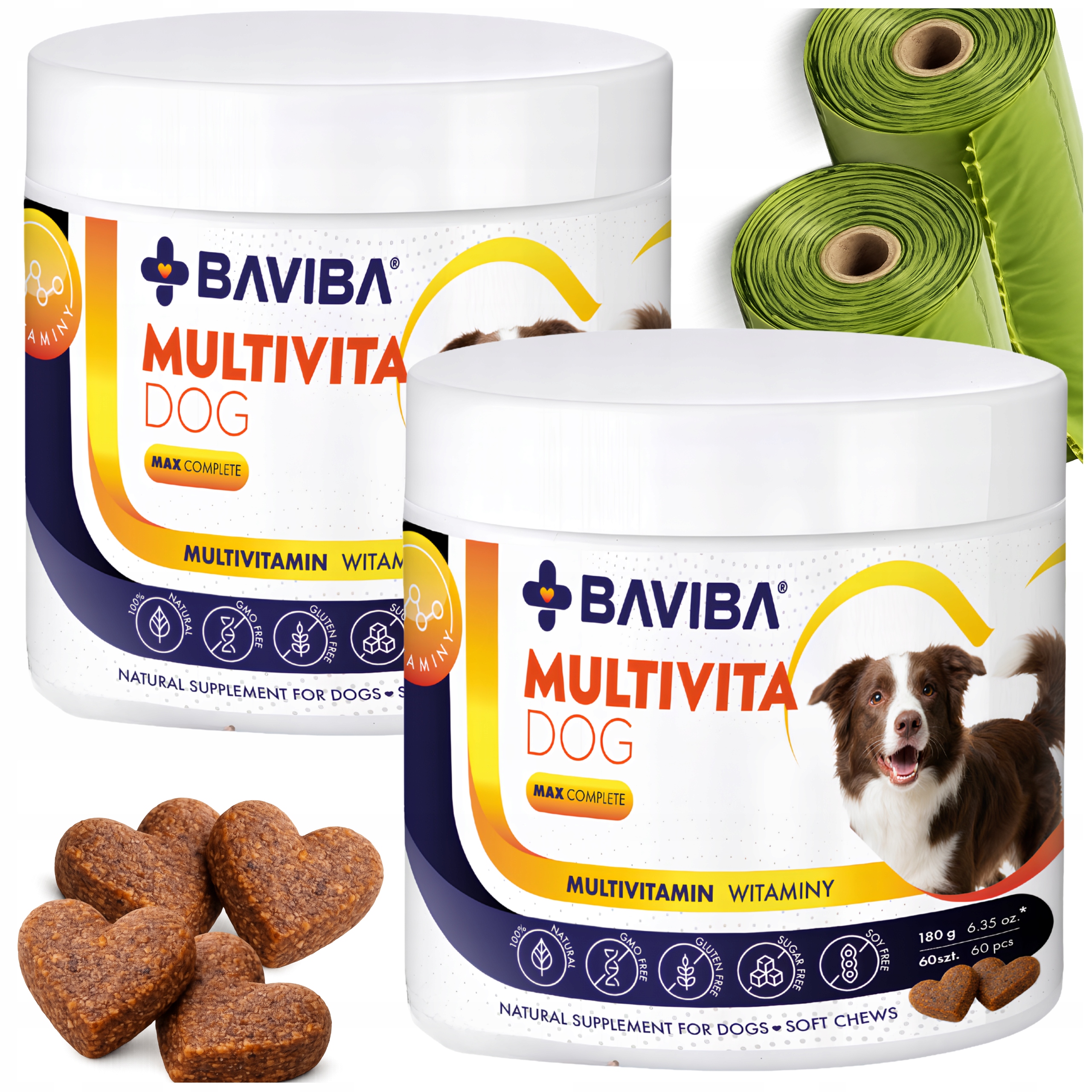 Zestaw 2x Baviba Suplementy Witaminy Multivita Dog Max Complete 120szt