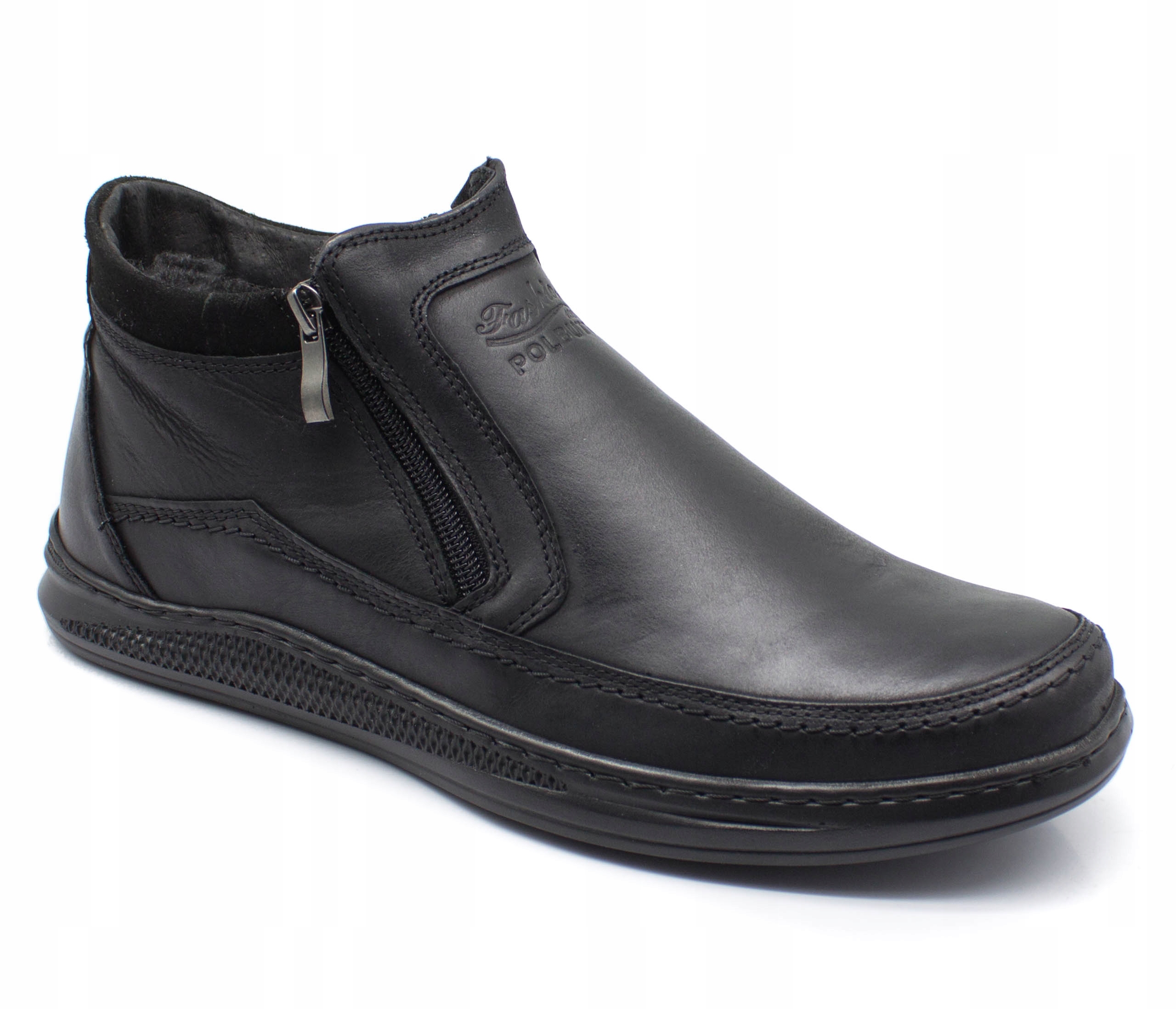 

Buty Zimowe Skórzane Ocieplone K30 Czarny 42