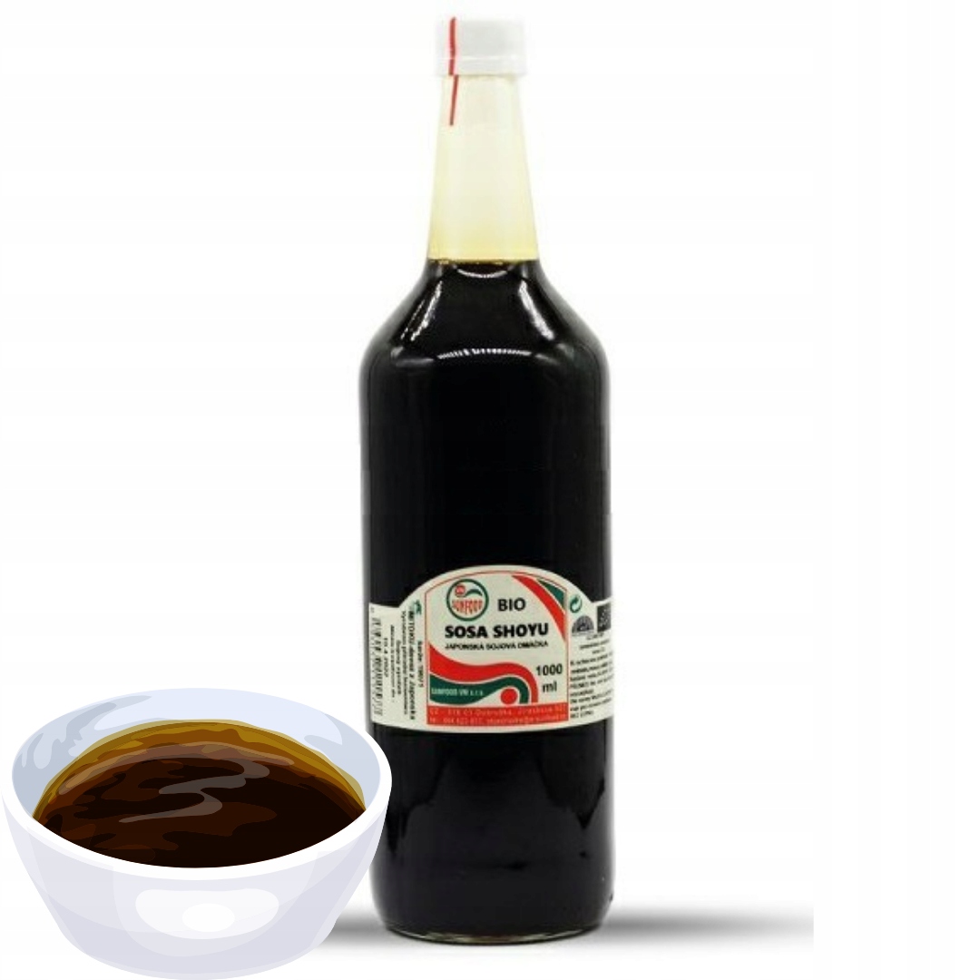 Japonská Originální sójová omáčka Shoyu Bio Ekologická 1 l Sunfood Skleněná Bota