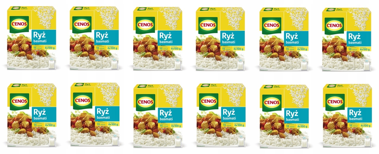12x 400g Cenos ryż basmati w torebkach Karton