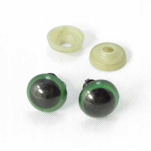 Oczy Oczka bezpieczne do zabawek * 2 pary * 15 mm * zielone