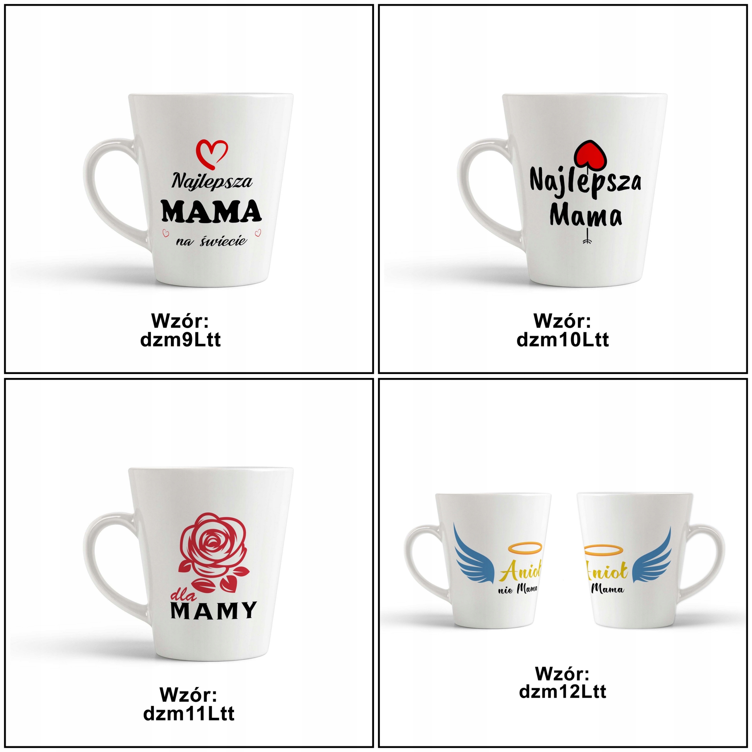 KUBEK LATTE DZIEŃ MAMY PREZENT + IMIĘ Pojemność 350 ml