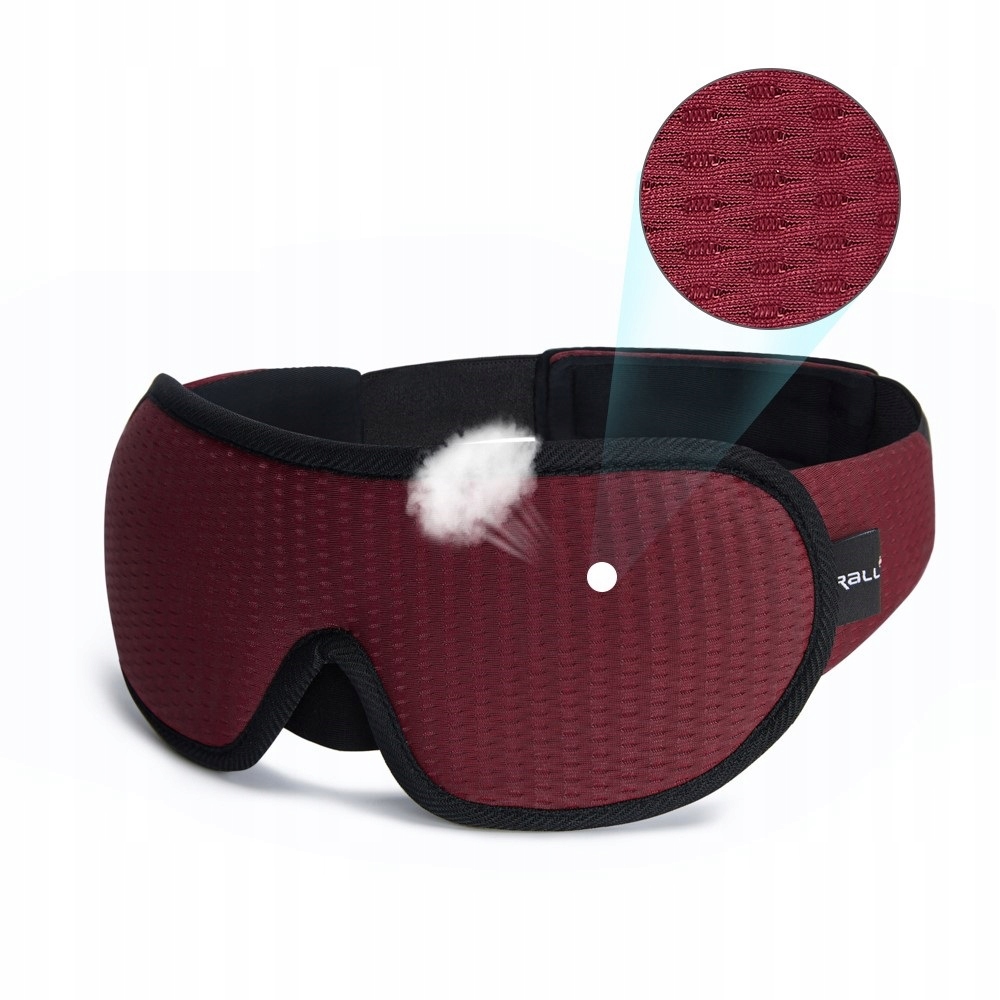 

3D Premium Maska Do Spania Opaska Na Oczy Snu Red