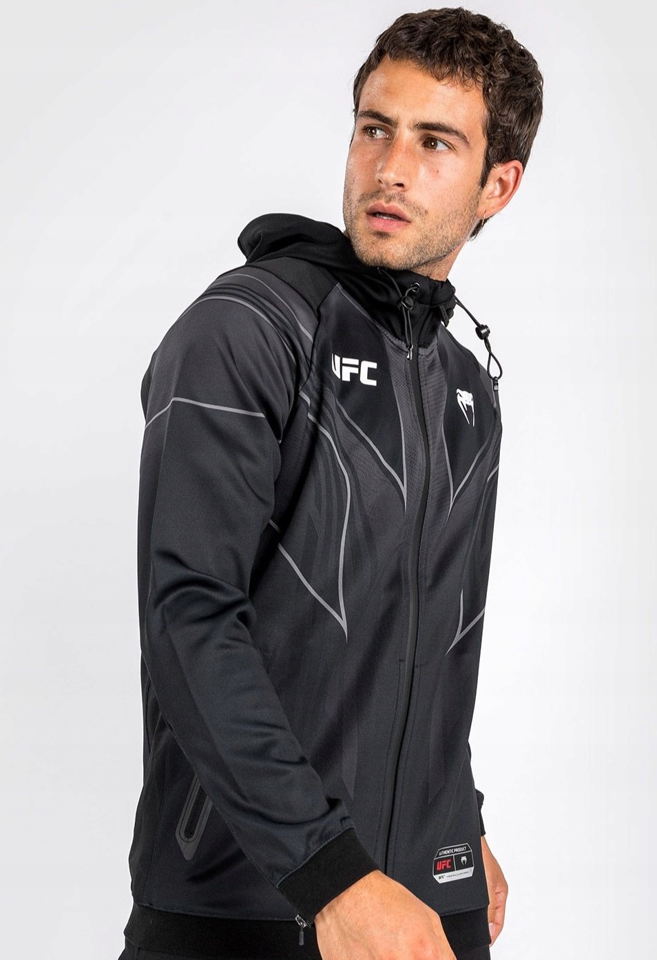 Ufc Venum Authentic Fight Night 2.0 Pánská Rozepínací Mikina S Kapucí černá