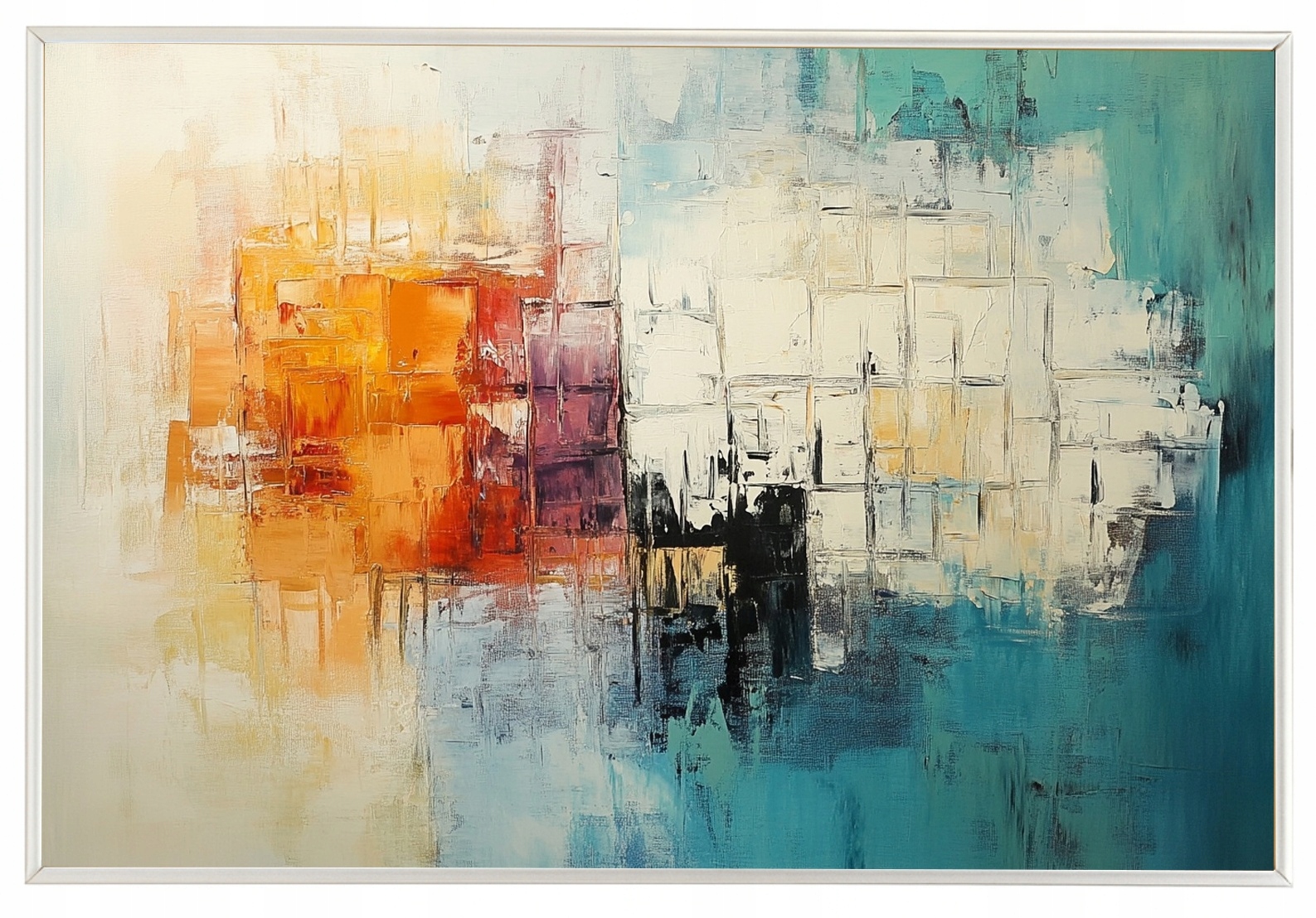 Plakát Rámeček Aluminium Barevná Abstrakce Geometrie Minimalismus 60x40