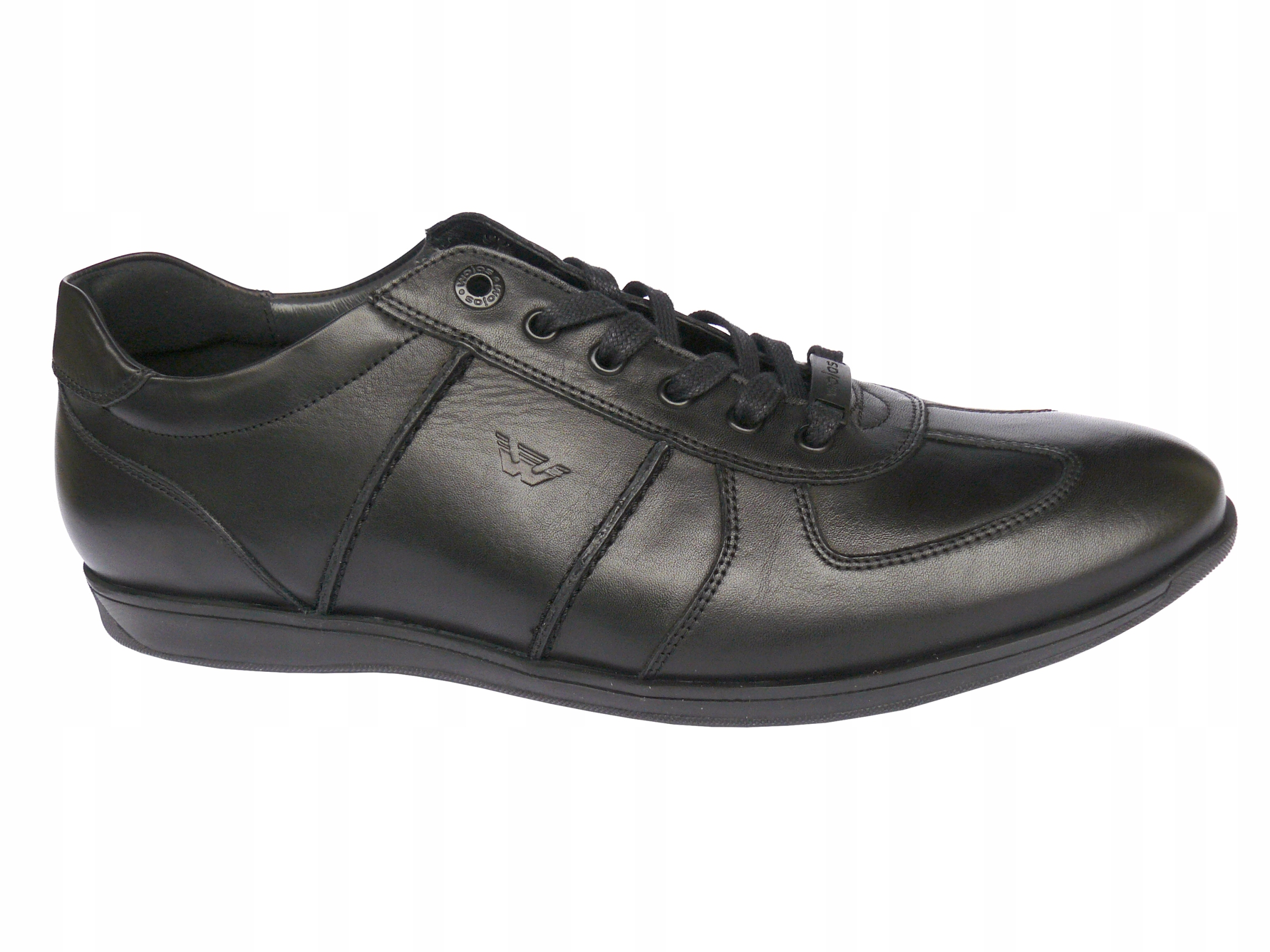 Wojas 8087-51 półbuty męskie skórzane czarne 42