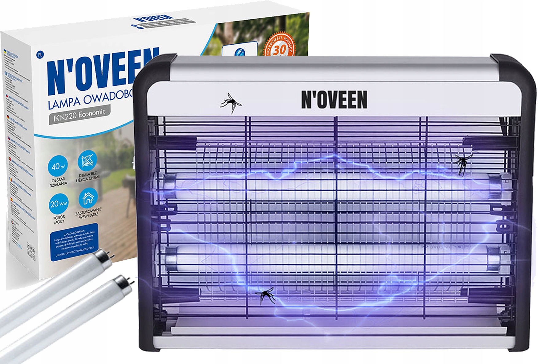 

Lampa Owadobójcza Na Komary Muchy Ćmy Uv Pro 40m2