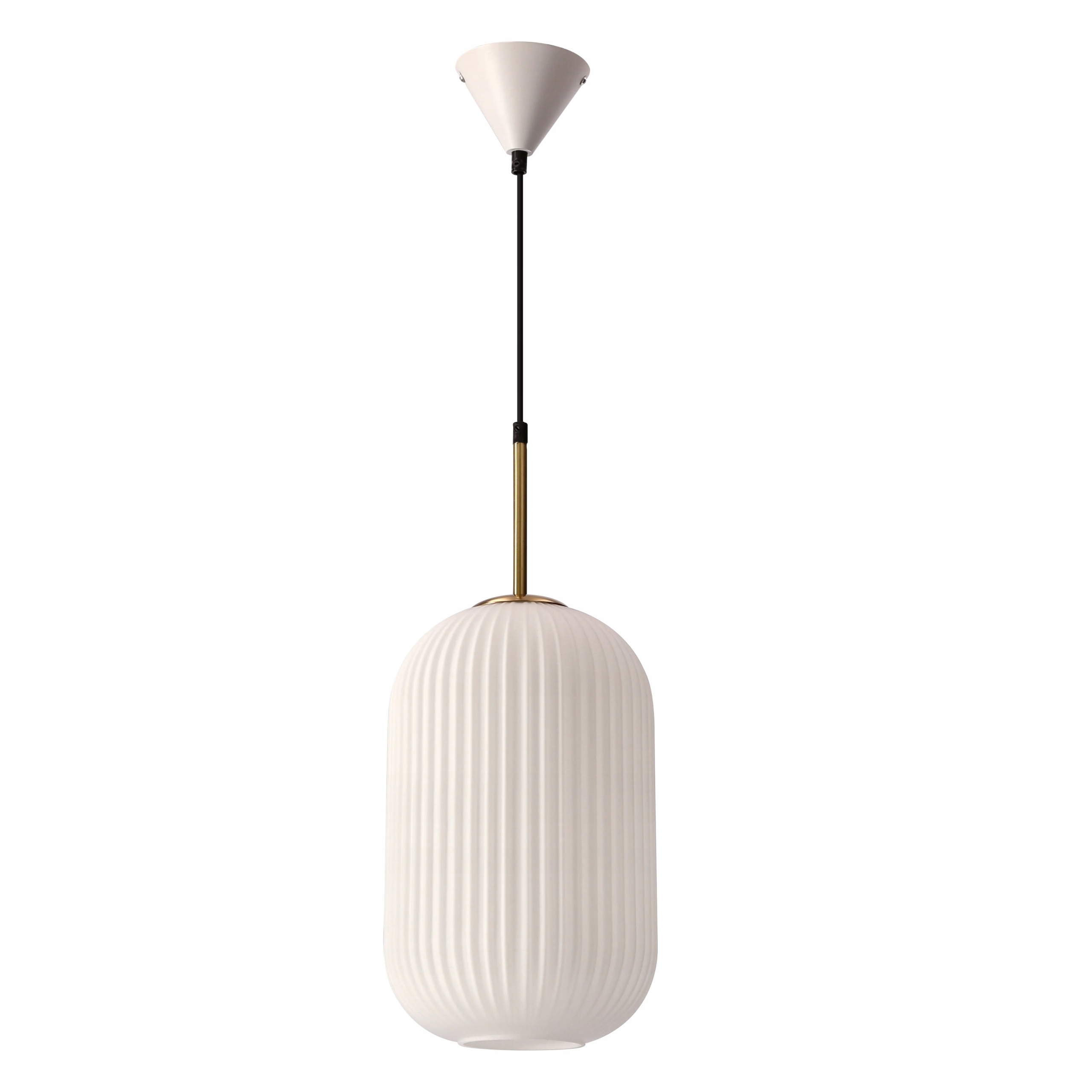 Závěsná lampa bílá se zlatým prvkem, moderní do obýváku 31-35455 Candellux
