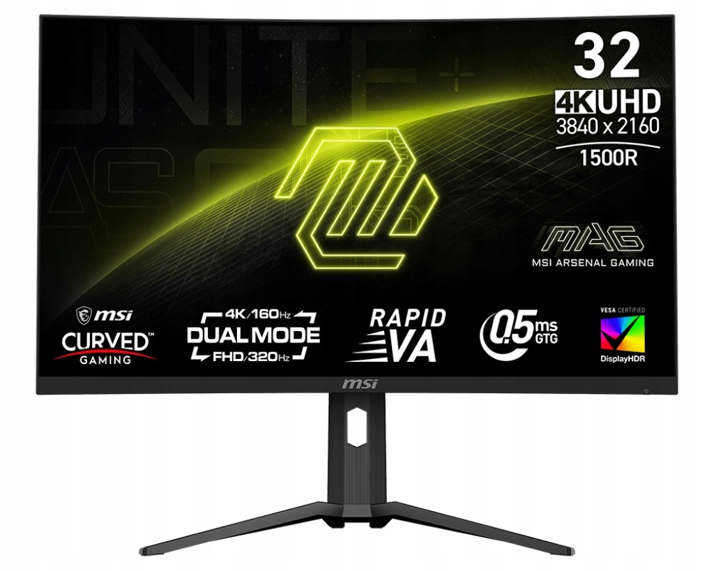 Msi MAG/321CUPDF/31,5"/VA/4K UHD/160Hz/0,5ms/Čierna/3R