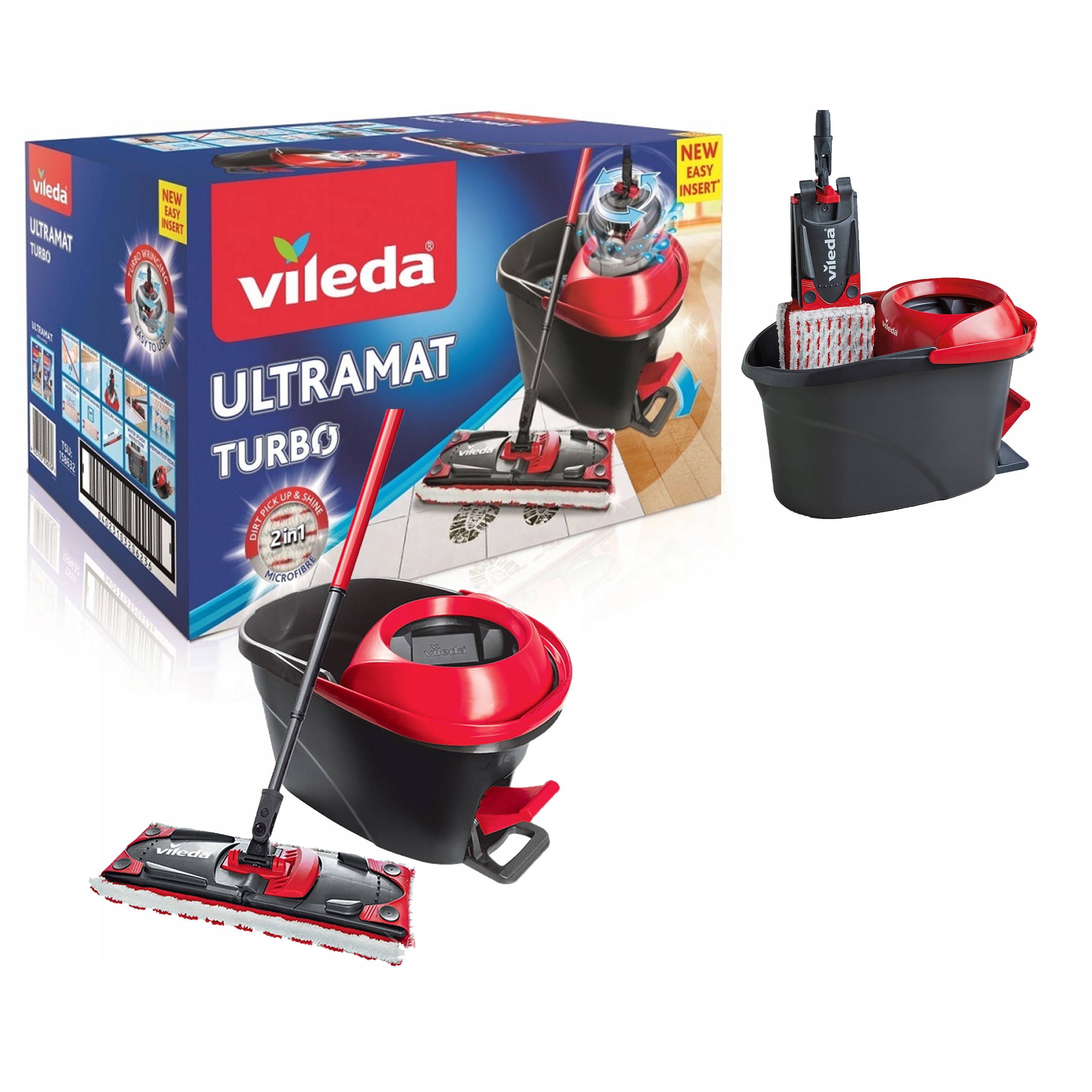 

Vileda Mop Obrotowy Płaski Ultramat Turbo