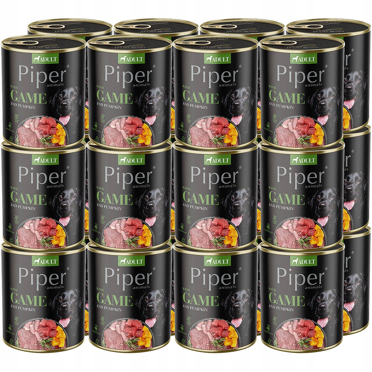 Levně Piper vlhké krmivo pro psa zvěřina s dýní, sada konzerv 24 x 800 g