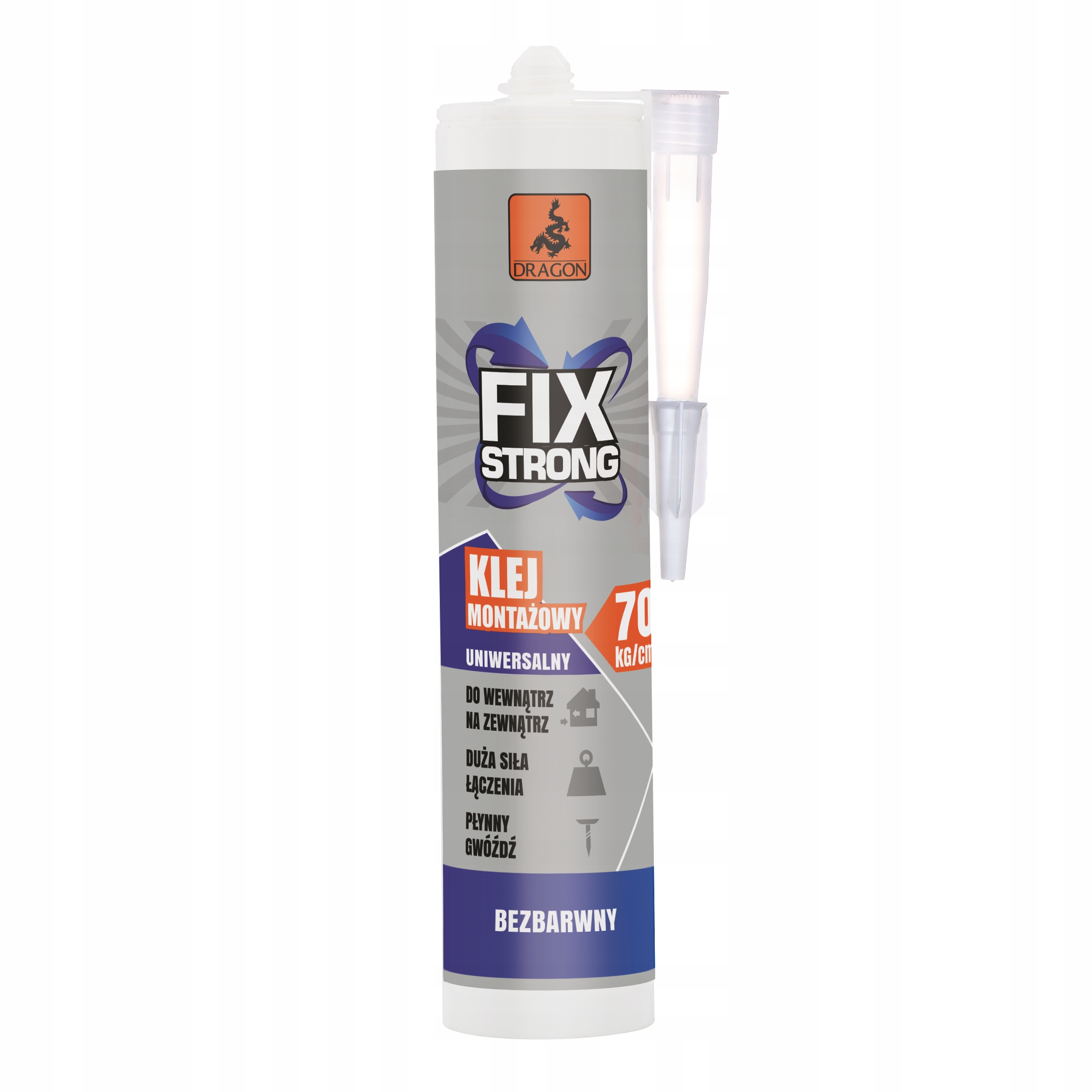 

Klej montażowy Fix strong Bezbarwny 280ml Dragon