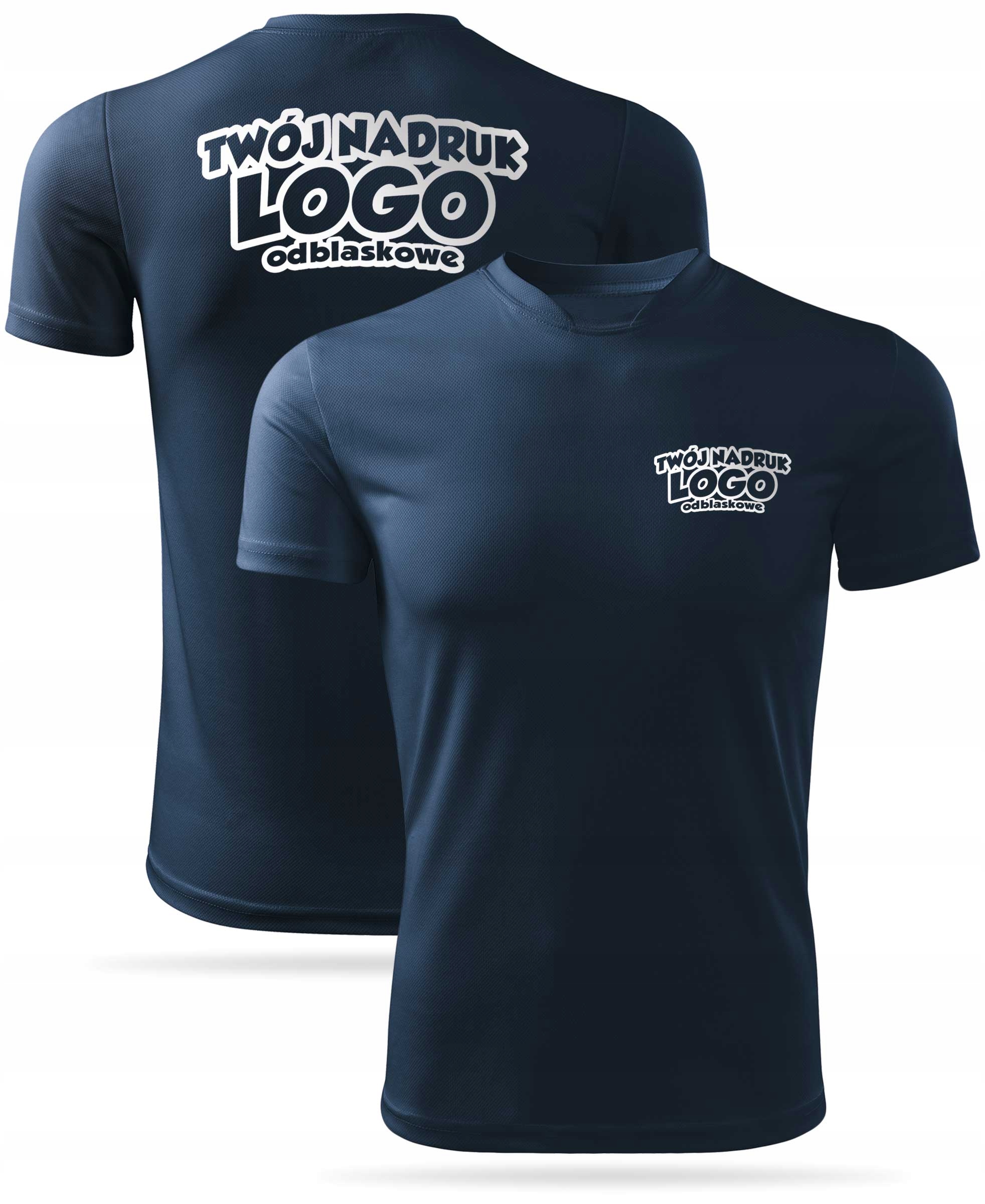 Koszulka T-shirt techniczna sportowa + swoje LOGO Rękaw krótki rękaw