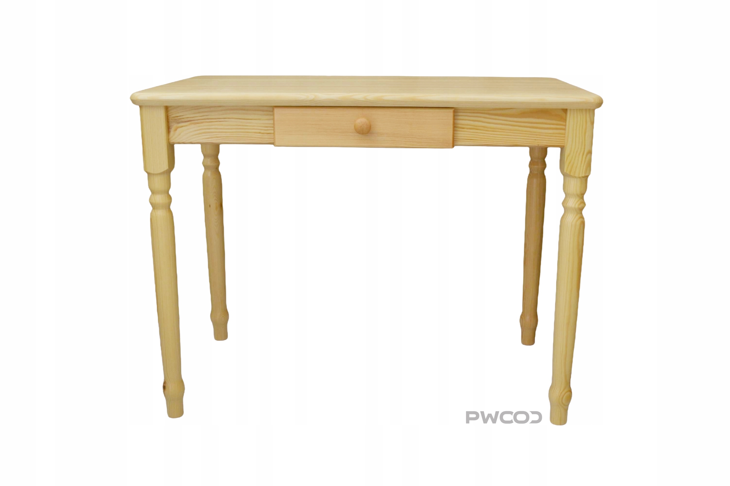 Dřevěný Stůl se zásuvkou, soustružený, borovice 90x60 cm