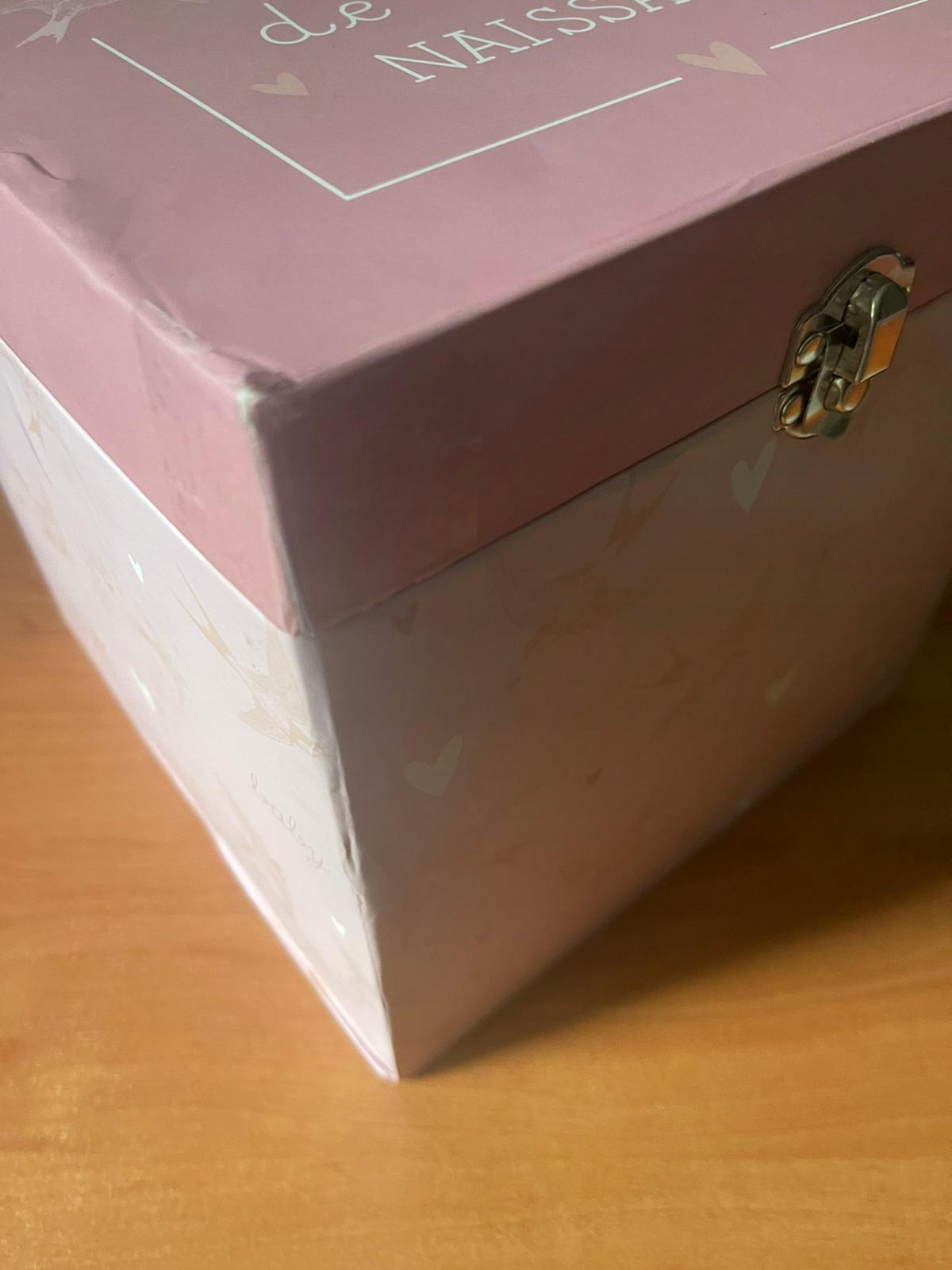 PUDEŁKO WSPOMNIEŃ Z ALBUMEM NA ZDJĘCIA Kolor różowy