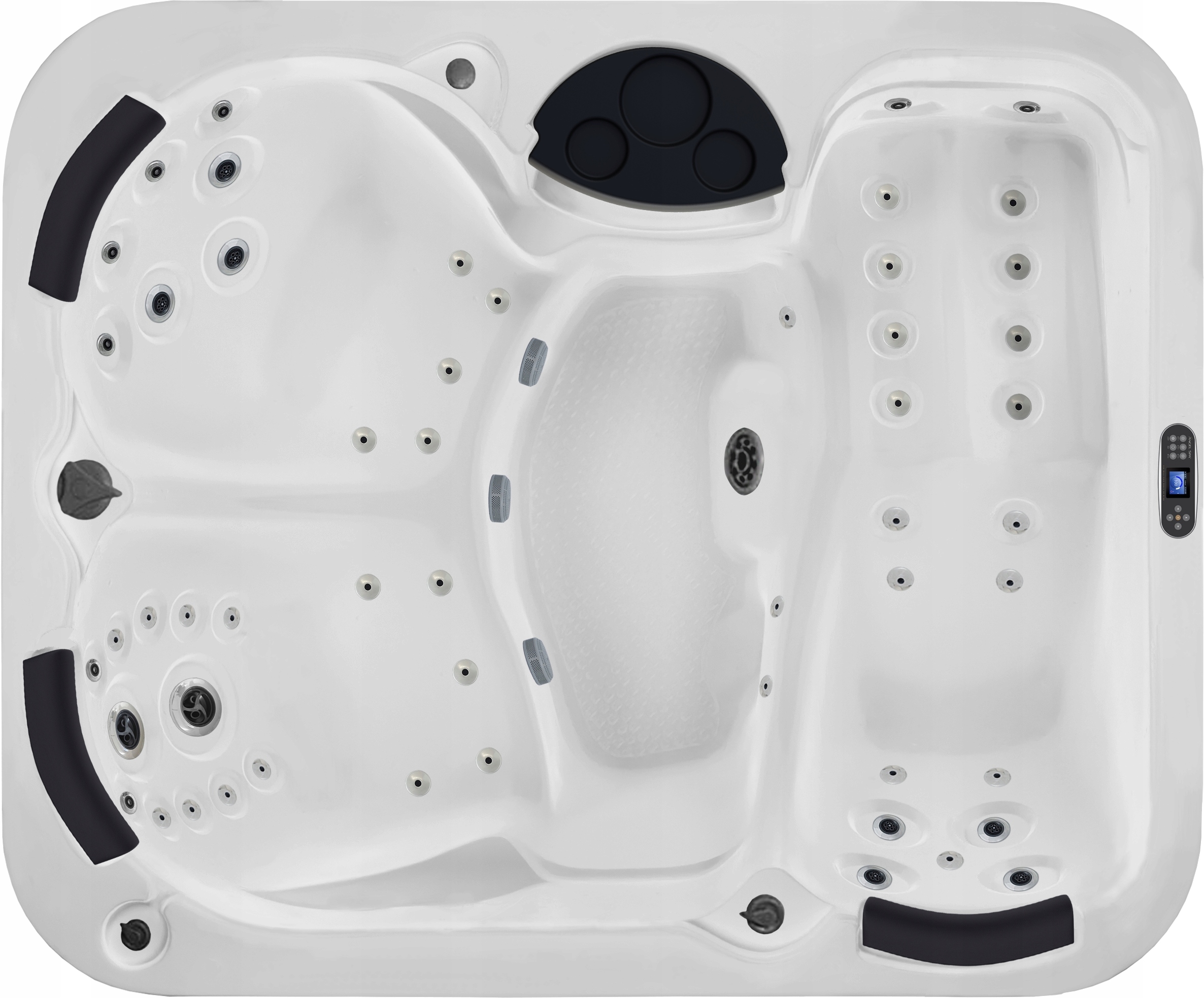 Malé zahradní Spa 197x165 3 míst 6 barev termokryt celoroční bazén