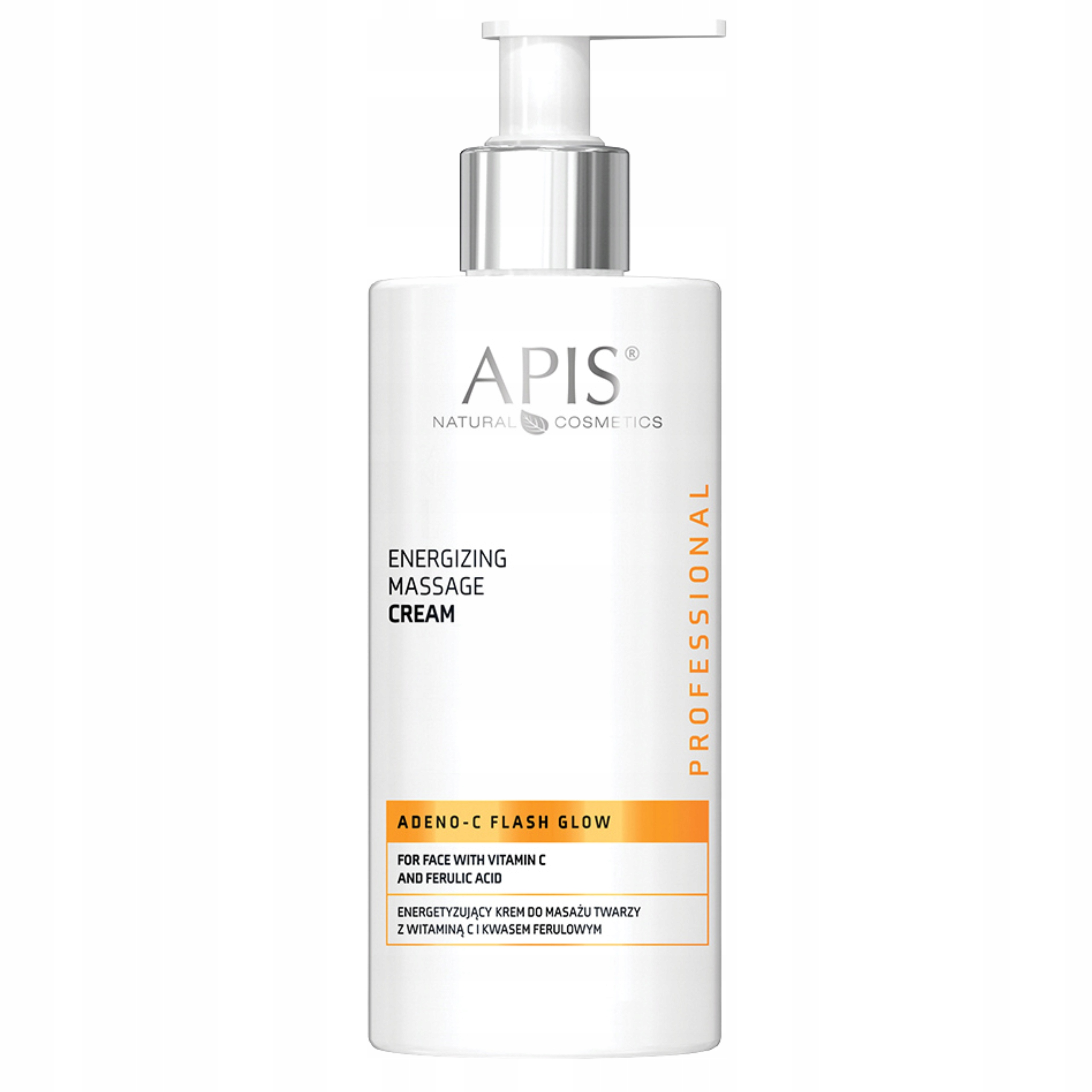 APIS_Adeno-C Flash Glow masážní krém na obličej Vitamín C Kyselina ferulová 300 ml