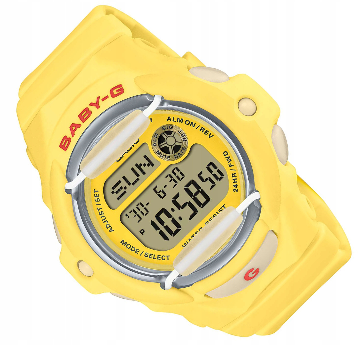 Žluté Dámské Sportovní Barevné Hodinky Casio Baby-g BG-169CH 9ER Databank