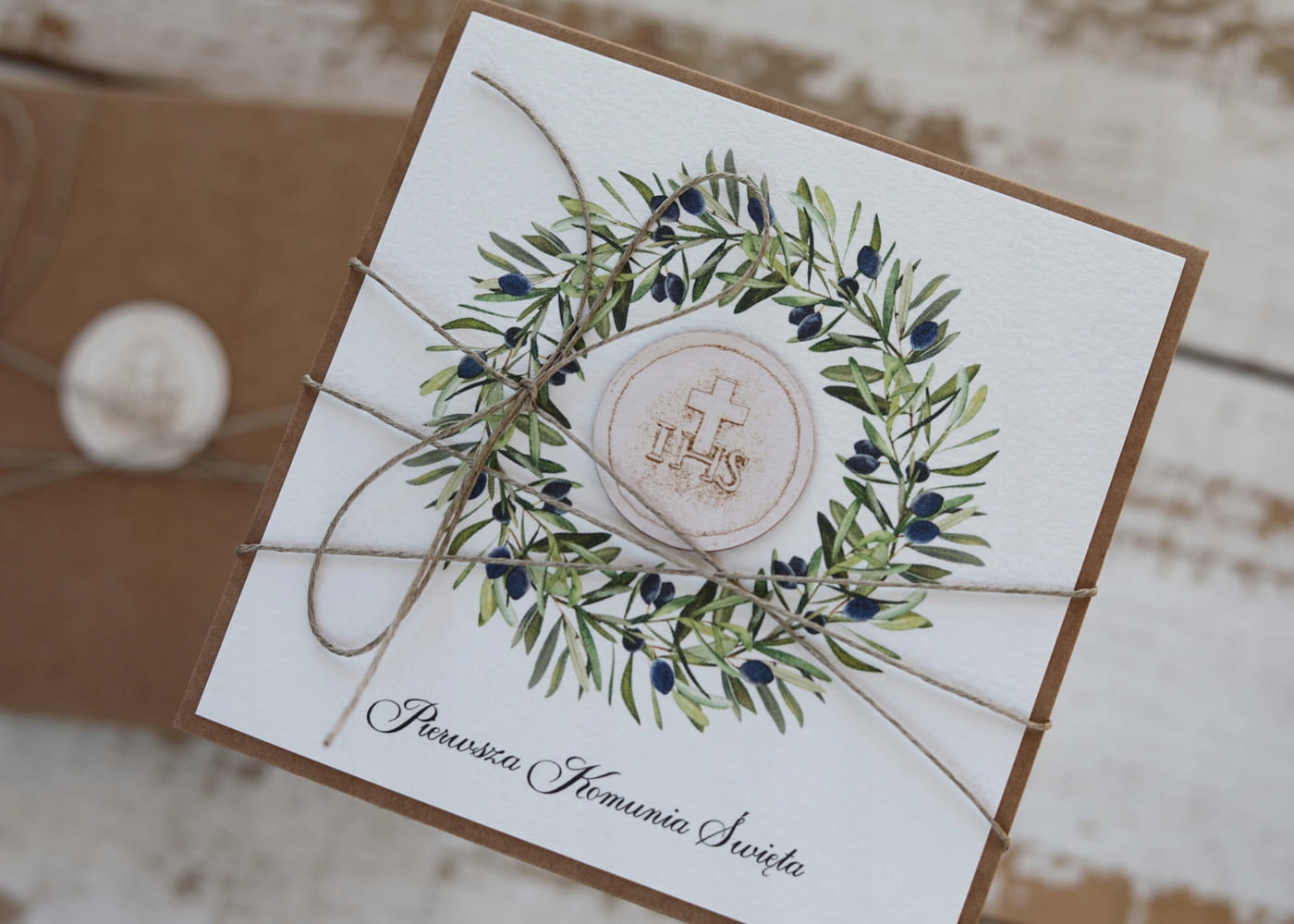 Originální k prvnímu svatému přijímání přání – ručně vyrobená pohlednice na svaté přijímání