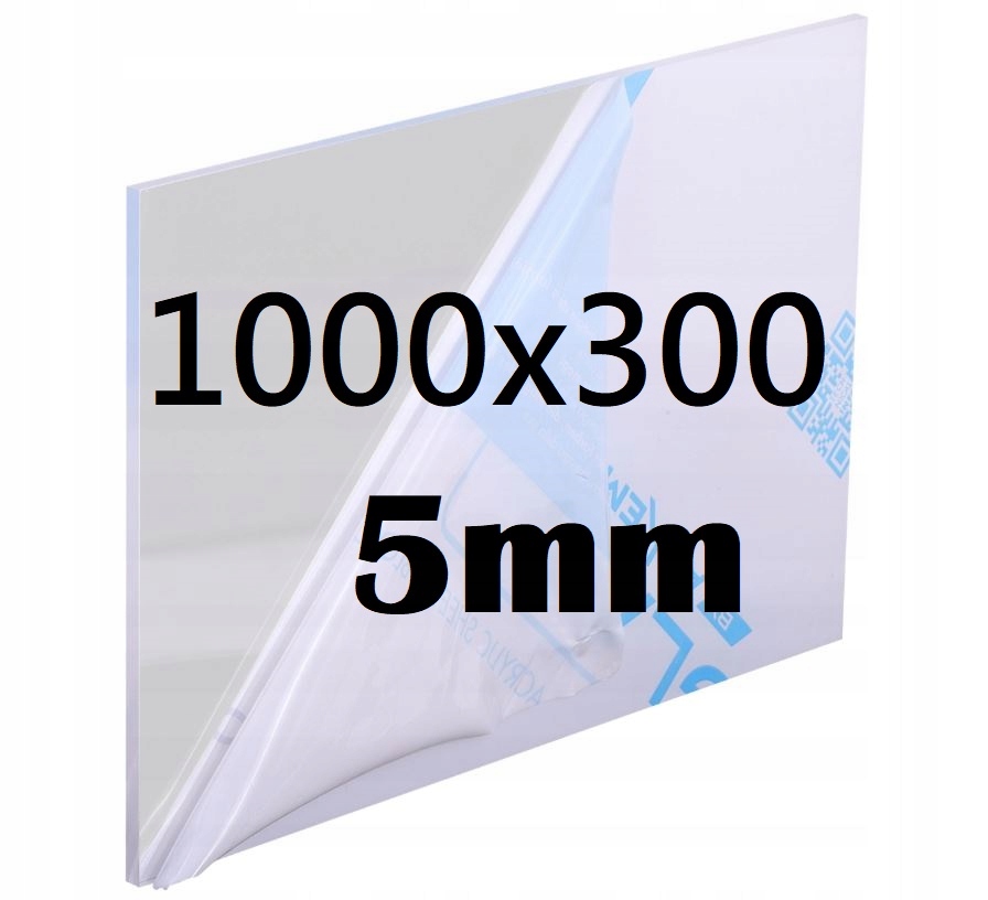 

Bezbarwna płyta Pleksi na wymiar 1000x300x5mm