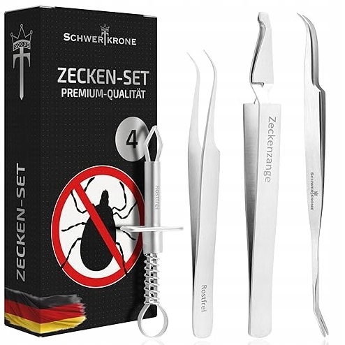 Levně Pinzety, háčky na odstraňování klíšťat proti parazitům Schwert Krone 100 g 0 ml