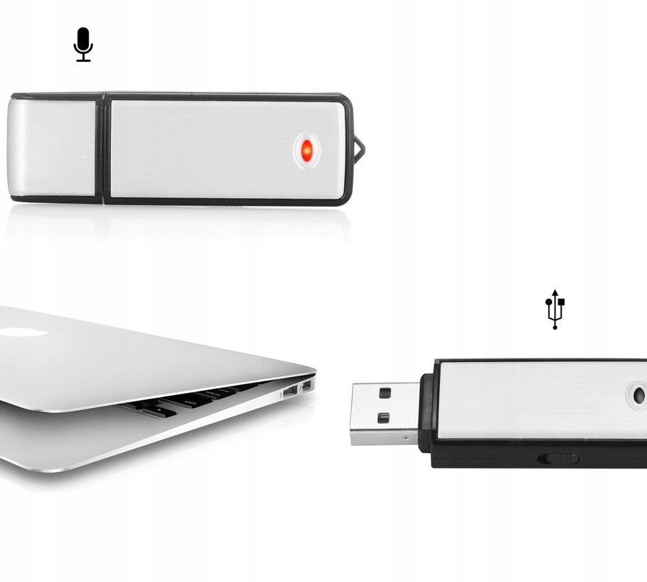 Minidyktafon USB Flash Drive X09 8 GB Zasilanie akumulatorowe