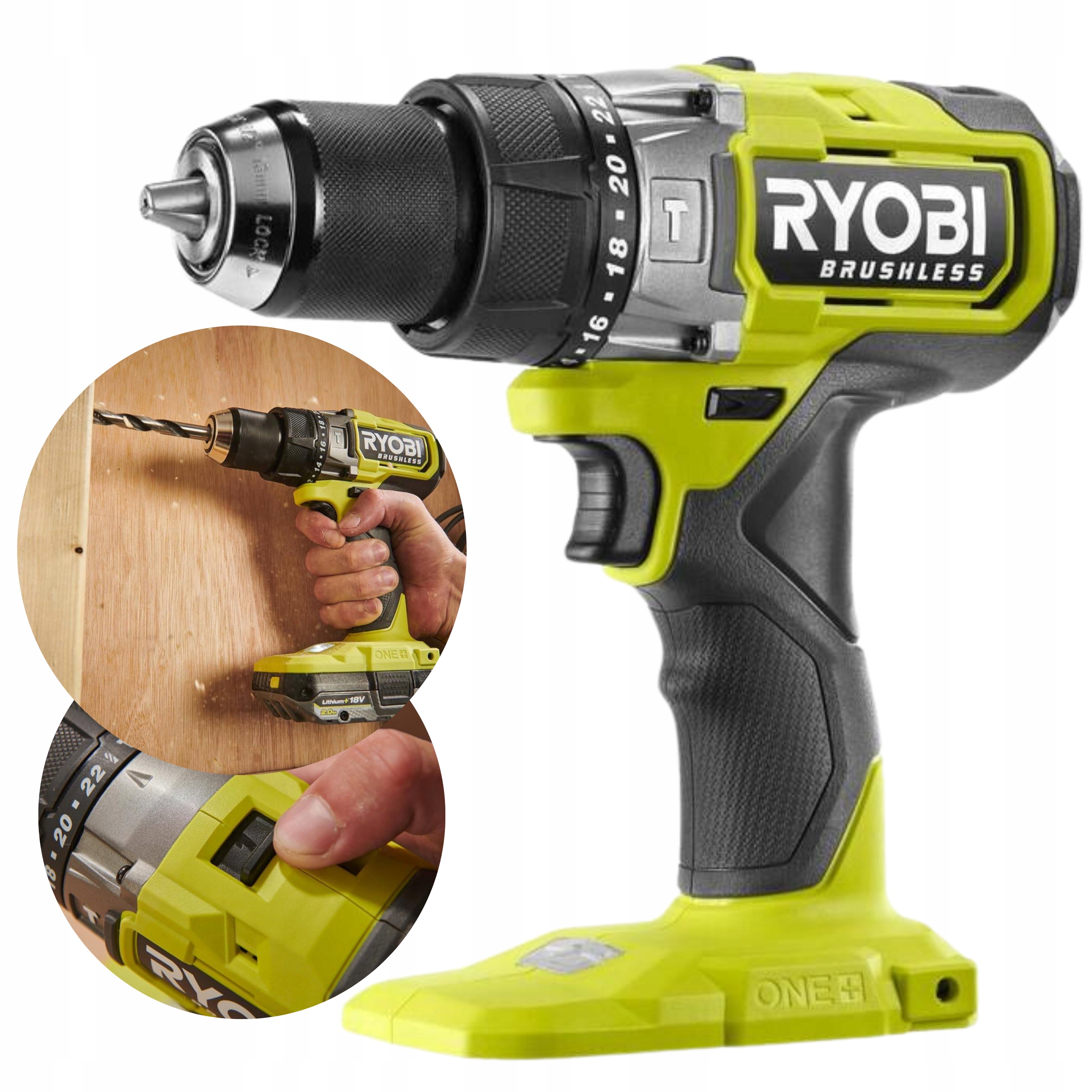 Akumulátorový Aku Vrtačka 18V Ryobi RPD18BL2-0 5133006489