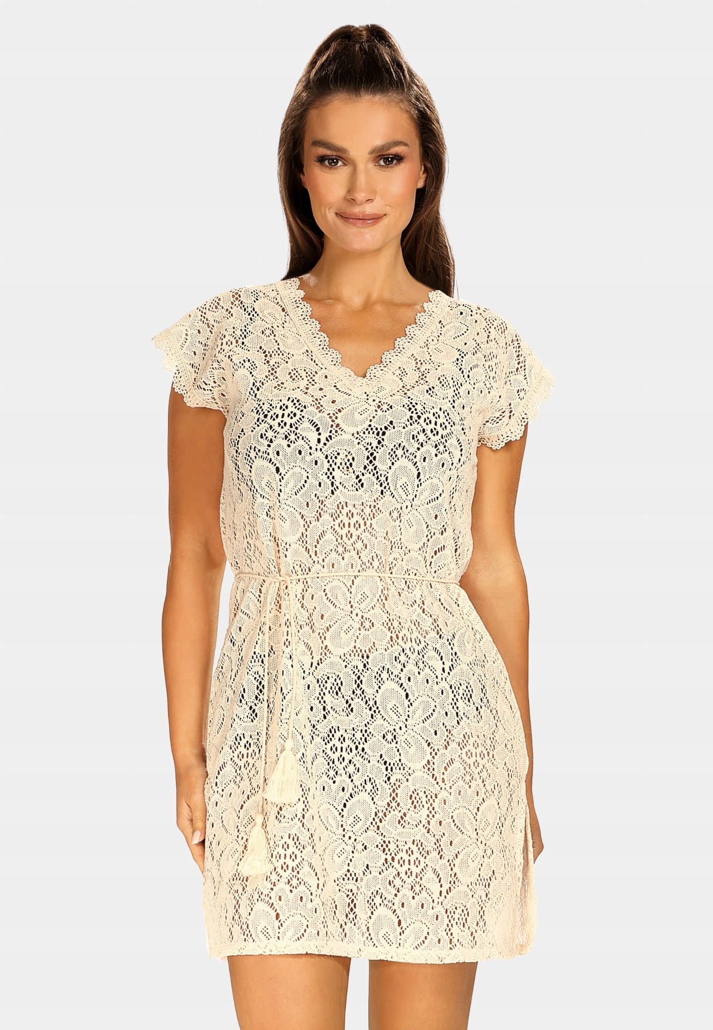 Plážová tunika Boho Šaty z krajky F60/641 vel. S