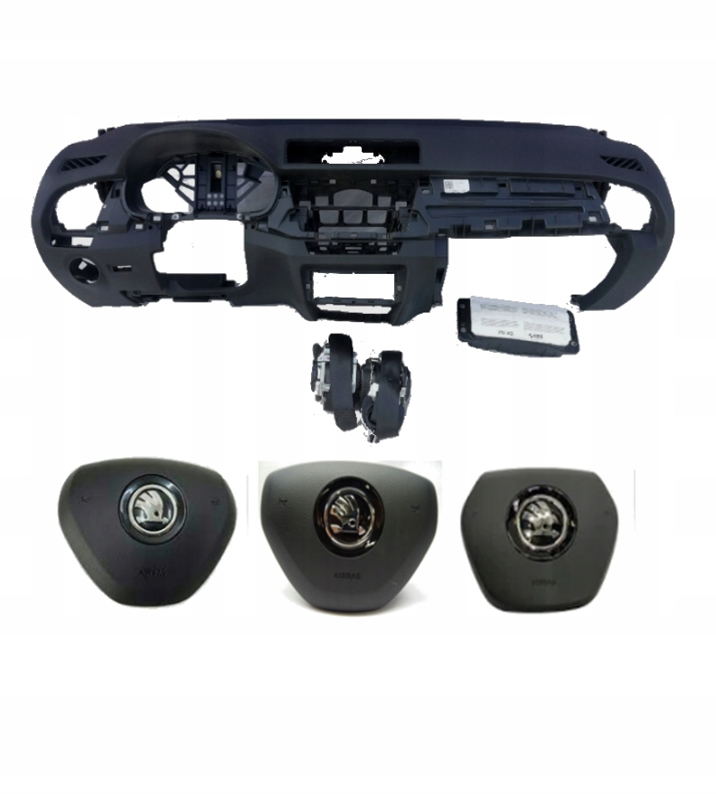 SKODA FABIA III 3 DESKA KOKPIT AIRBAG PASY KOMPLET