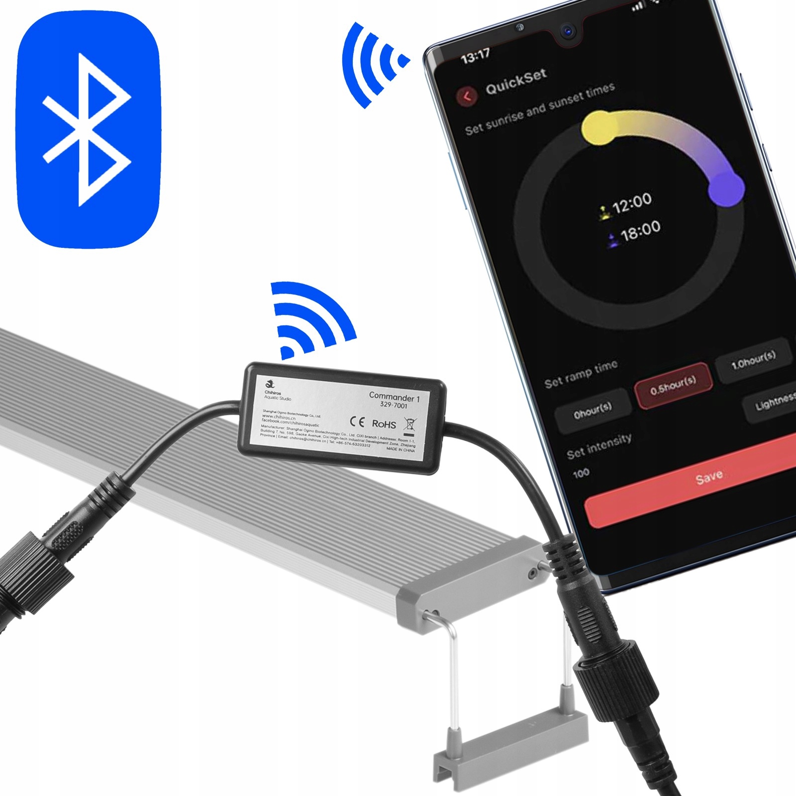 Levně Rgb Led Lampa Do Akvária 60 80 CM S Aplikací Plného Spektra Chihiros 37 W