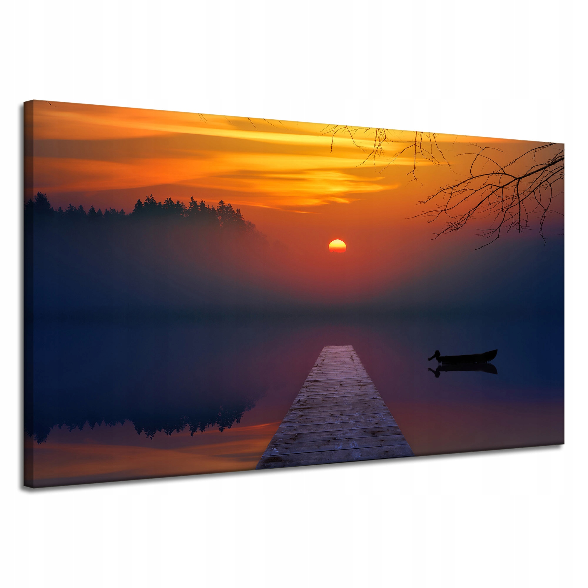 Obraz na plátně Příroda Západ slunce nad jezerem 120x70 cm