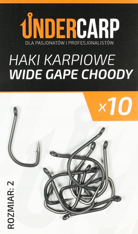 Undercarp Teflonowe haki karpiowe Wide Choddy r. 2