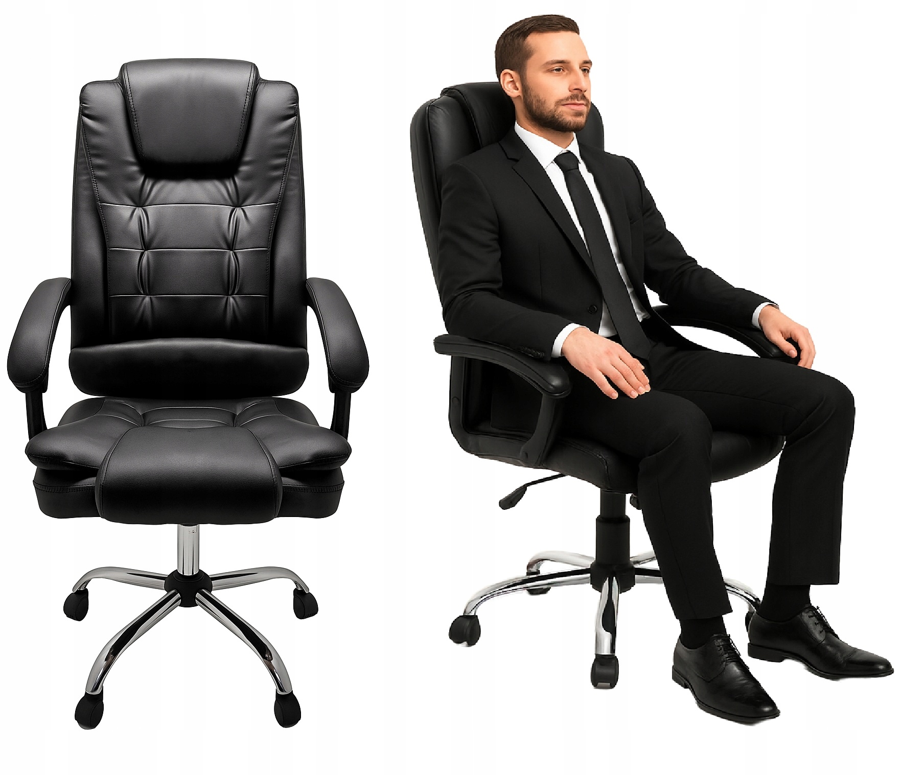 Поворотное кресло Malatec черный