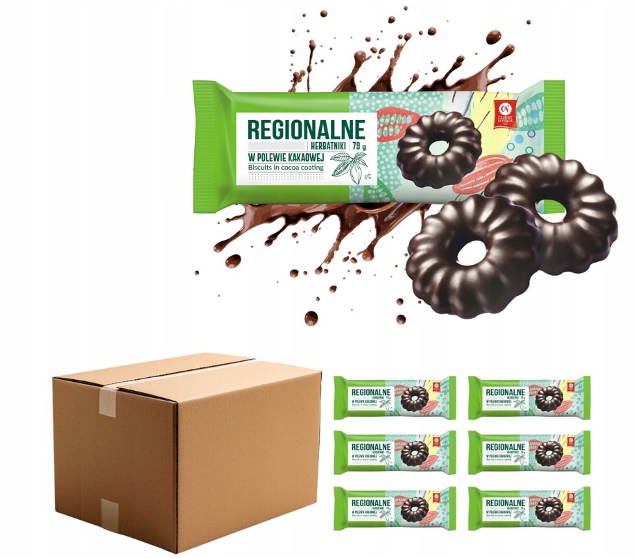 Herbatniki regionalne w polewie kakaowej 79g Cukry Nyskie