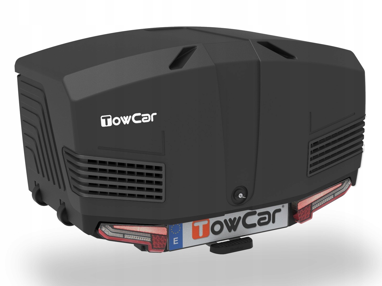 BOX BAGAŻOWY 400L NA HAK HOLOWNICZY TOWBOX V3 BAGAŻNIK KUFER ŚWIATŁA LED