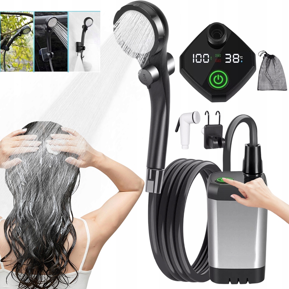 6000MAH Přenosná Sprcha S Displejem Pro Mytí Automobilů