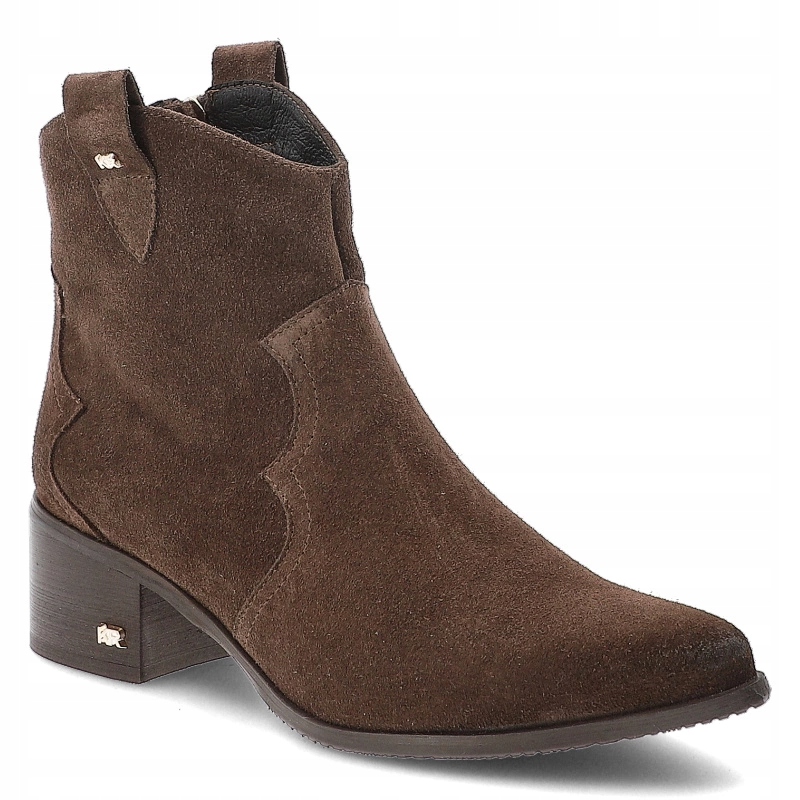 Hnědé Kovbojské Boty Karino Stylové dámské boty v boho stylu