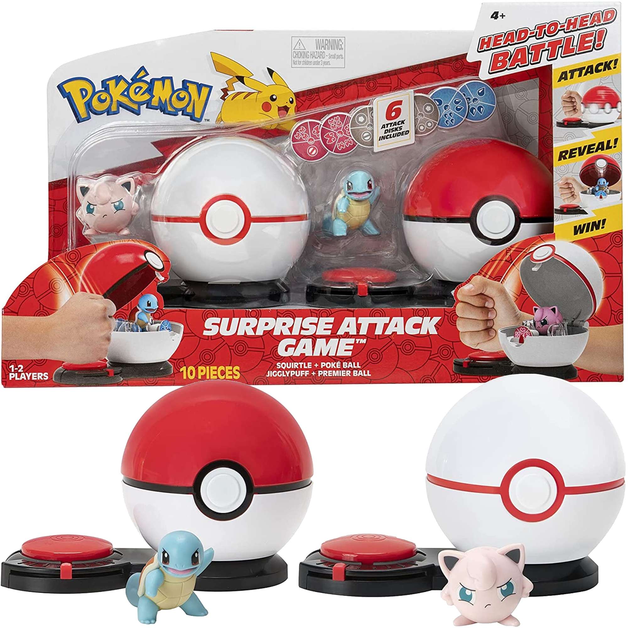 

Pokemon Gra Zestaw Squirtle I Jigglypuff +pokeball