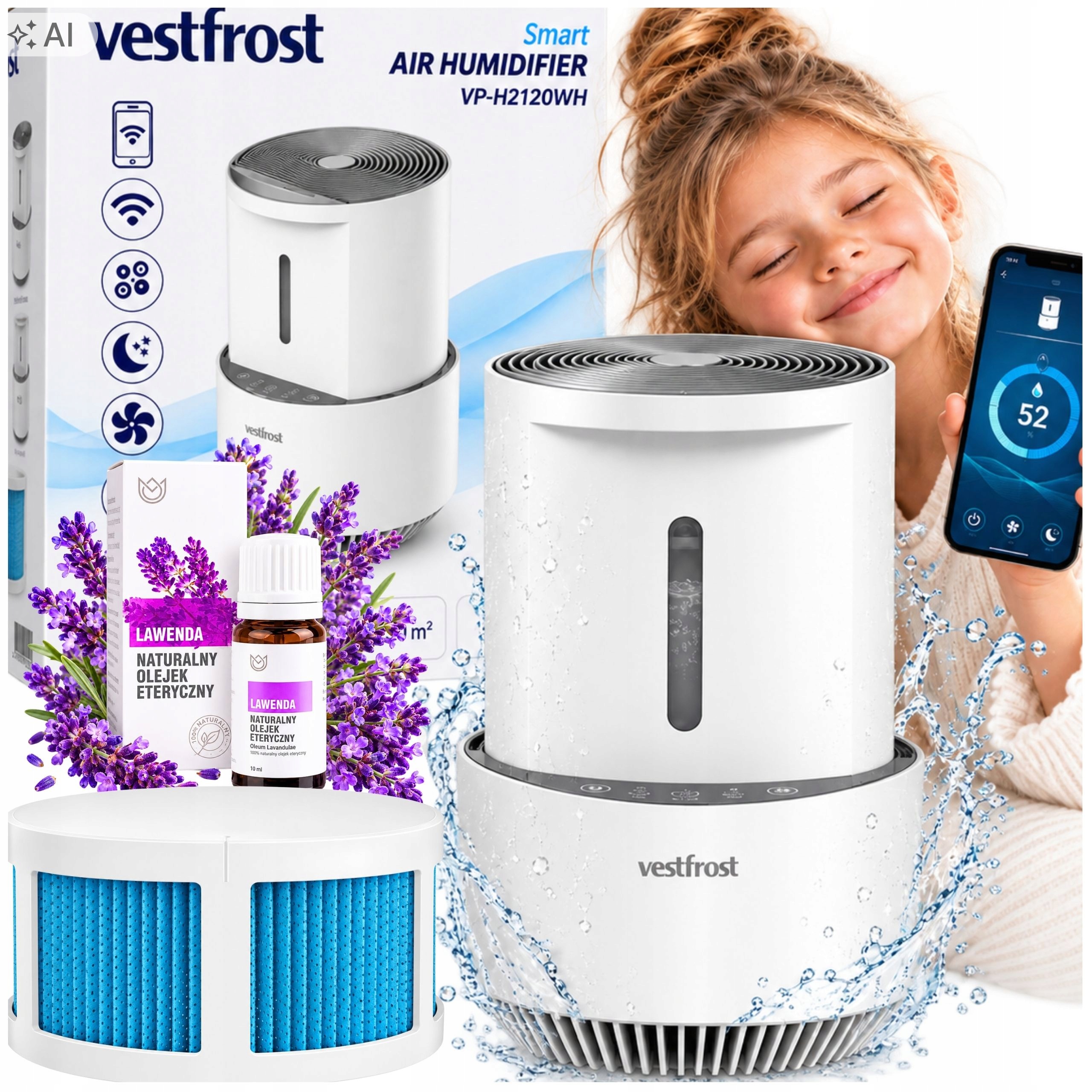Vestfrost VP-H2I20WH Higrostat Jonizacja 20m2