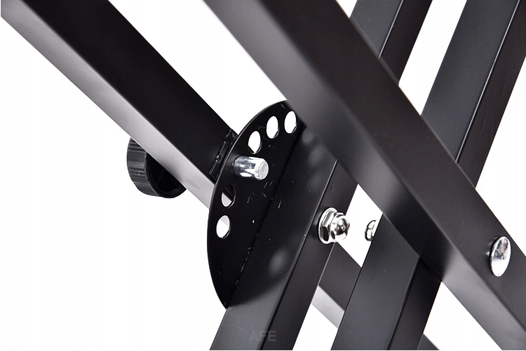 MOCNY REGULOWANY SKŁADANY STATYW STOJAK POD KEYBOARD ORGANY PODWÓJNY CZARNY Marka inna