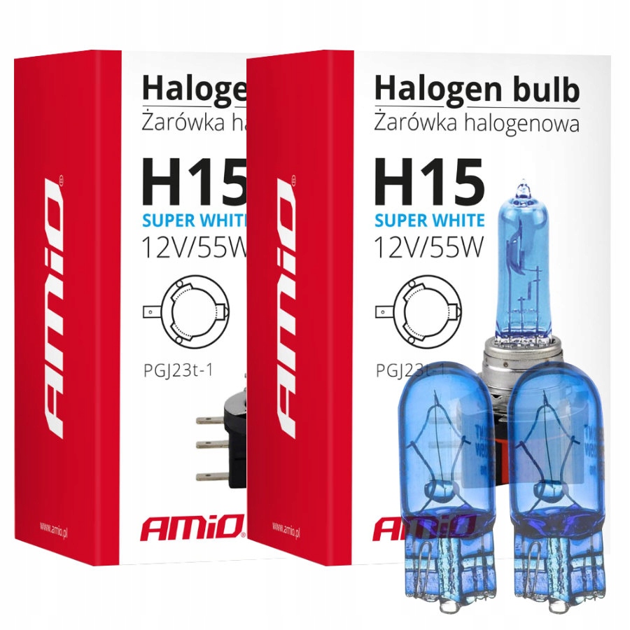 

Białe żarówki H15 White Xenon Efekt W5W