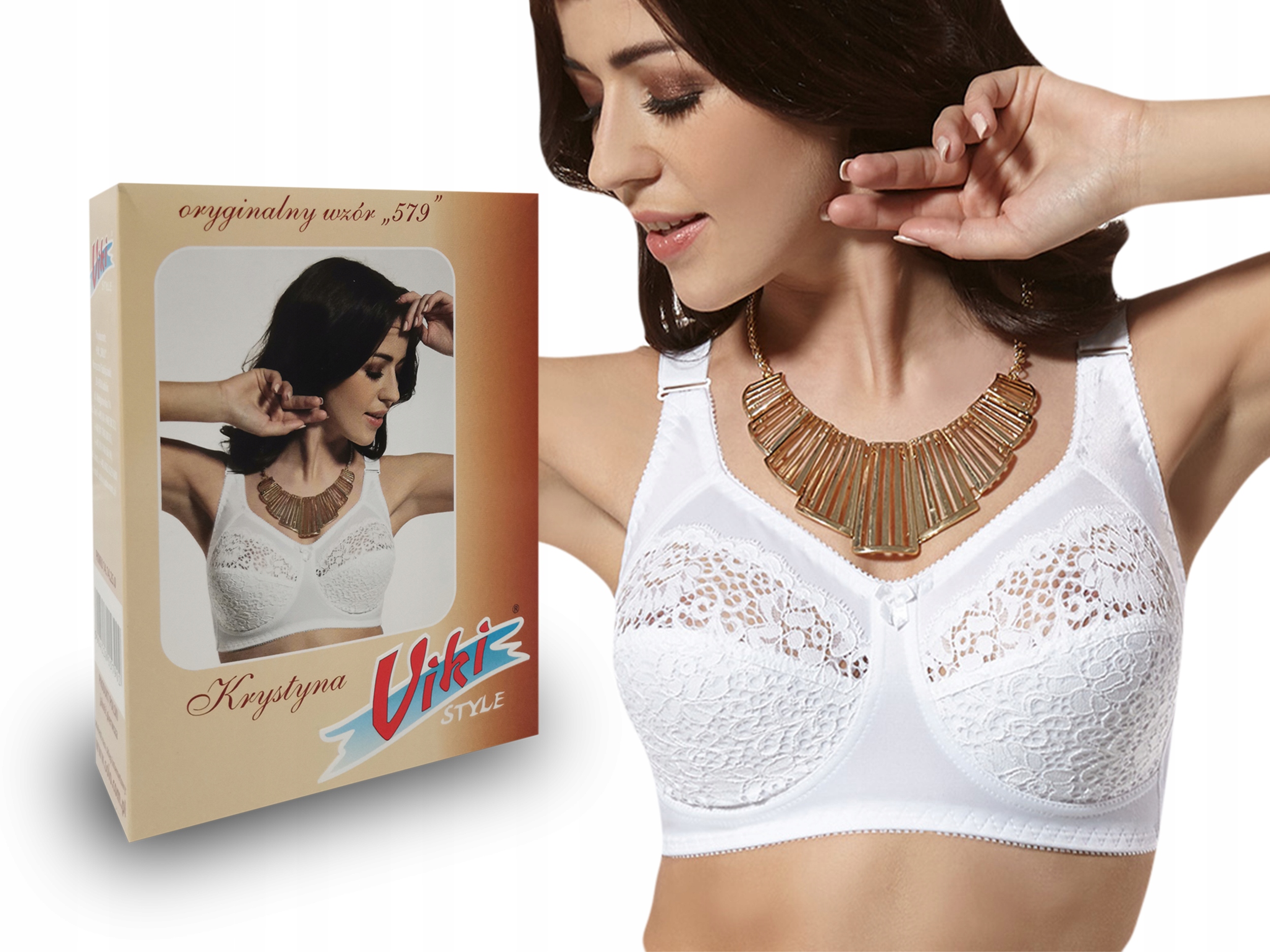 

biustonosz Viki 579 Krystyna biały , 95K