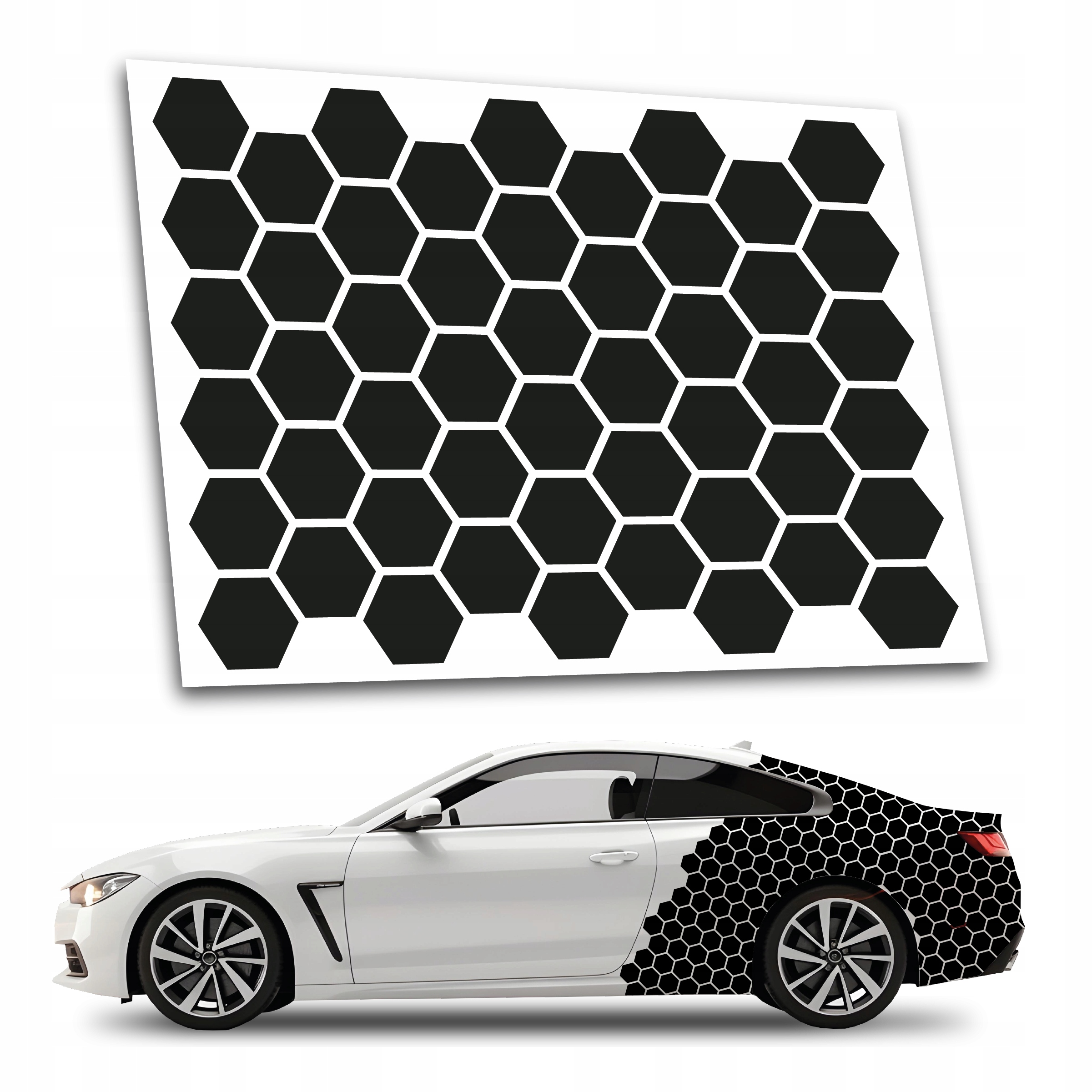 Naklejka Na Samochód Plaster Miodu Różne